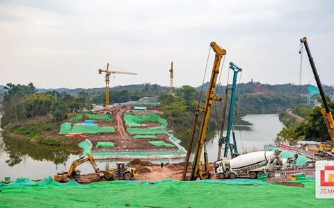 自贡这里新建一座跨河大桥